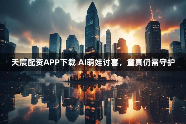 天宸配资APP下载 AI萌娃讨喜,童真仍需守护